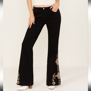 NWT Hooey By Rock & Roll Mid-Rise Denim Trouser Jeans